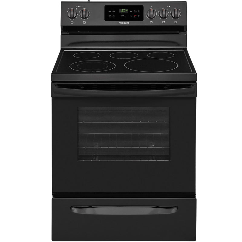 Frigidaire 30-in Glass Top 5 burners 5.3-cu ft Freestanding Electric Range Black )