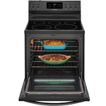 Frigidaire 30-in Glass Top 5 burners 5.3-cu ft Freestanding Electric Range in Black, FFEF3054TB *JR2510, Retail: $949.00, FINAL PRICE: $659.99 + TAX