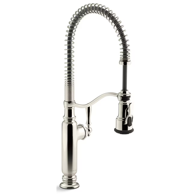 KOHLER Tournant Pre-Rinse Spring Vibrant Polished Nickel Single Handle Deck-Mount Pull-down Kitchen Faucet with Sprayer, 77515-SN *JR2510, Retail: $1,063.12, FINAL PRICE: $499.99 + TAX