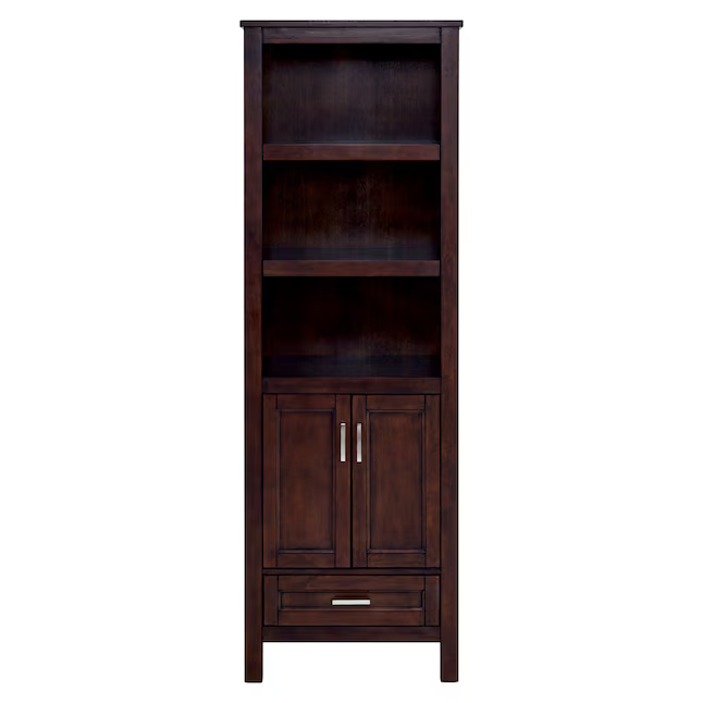 Summit Lane Durham 24-in x 72-in x 18-in Chocolate Freestanding Linen Cabinet, 1328FC-24-220, [FB289], FINAL PRICE: $149.99 + Tax