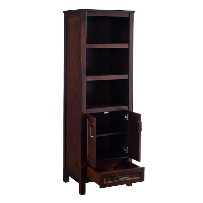 Summit Lane Durham 24-in x 72-in x 18-in Chocolate Freestanding Linen Cabinet, 1328FC-24-220, [FB289], FINAL PRICE: $149.99 + Tax