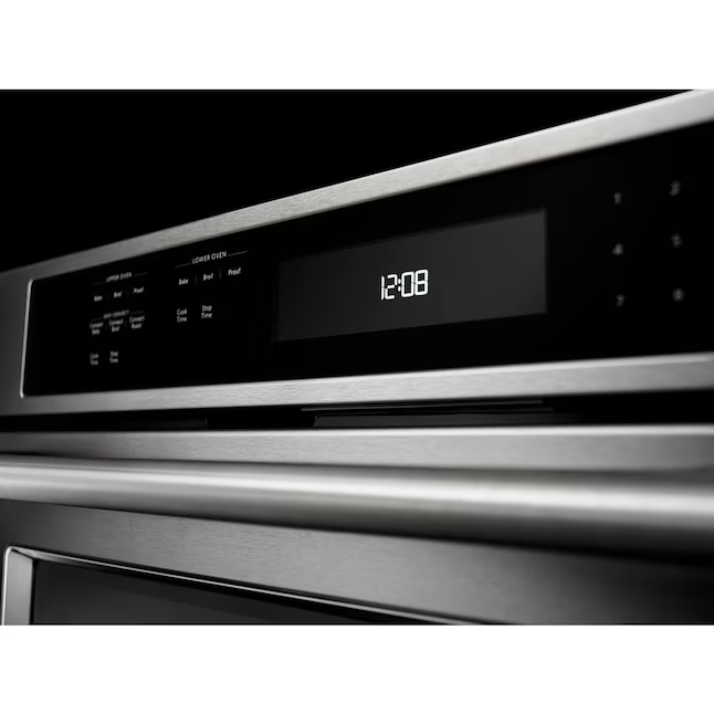 KitchenAid 30-in Double Electric Wall Oven with Self-Cleaning (Stainless Steel) - True Convection (Upper Oven), KODE300ESS *JR2503