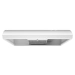 Whirlpool 30 inch Ducted 250-CFM White Under Cabinet Range Hood