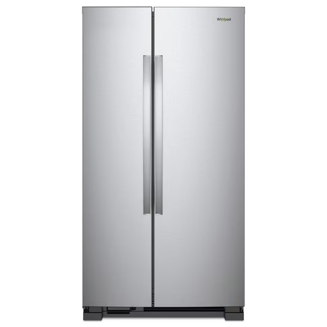 Whirlpool 21.7-cu ft Standard-Depth 33-in Side-by-Side Refrigerator (Stainless Steel) - Ice Maker SOLD SEPARATELY, WRS312SNHM/08 *JR2511, Retail: $1,643.00, FINAL PRICE: $999.99 + TAX