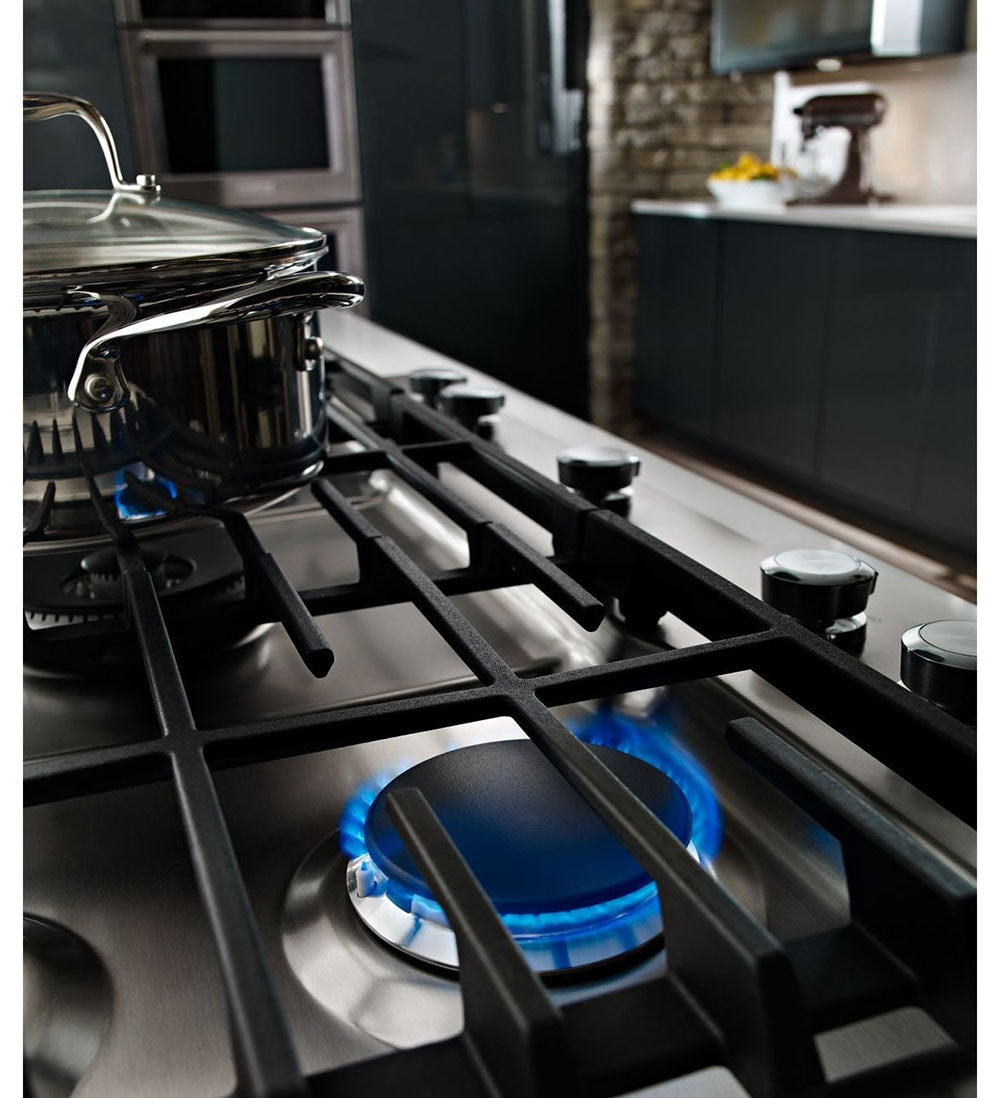KitchenAid 36-in 5 burners Stainless steel Gas Cooktop