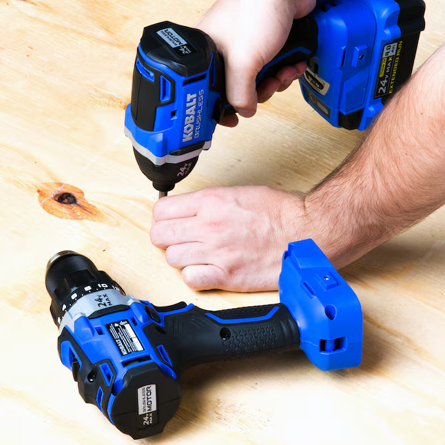 Kobalt 24-volt 2-Tool Brushless Power Tool Combo Kit with Soft Case (1-Battery Included and Charger Included), KLC 2024A-03 *HD2509, Retail: $199.00, FINAL PRICE: $119.99 + TAX
