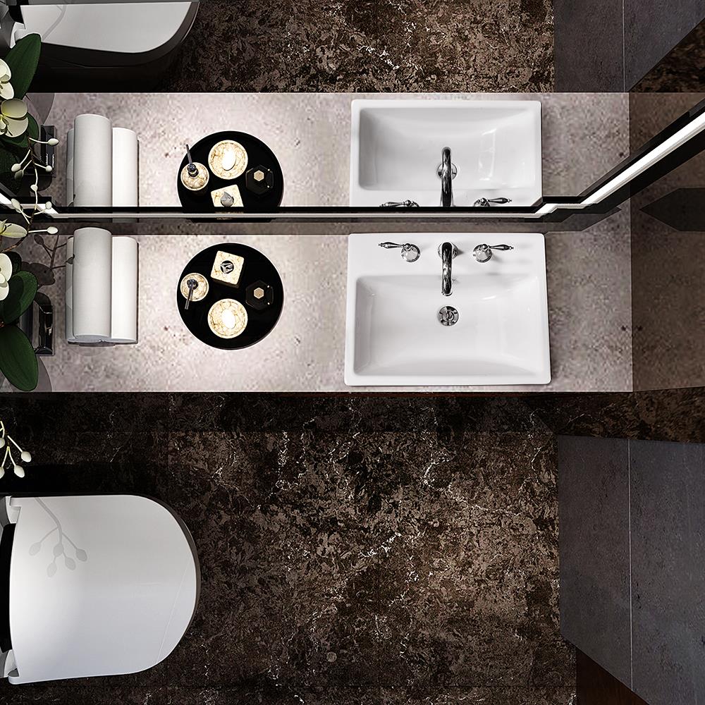 Jacuzzi Anna Farmhouse Vitreous China 16.93-in Drop-in Rectangular Farmhouse White Bathroom Sink