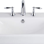 Jacuzzi Anna Farmhouse Vitreous China 16.93-in Drop-in Rectangular Farmhouse White Bathroom Sink