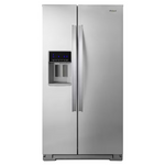 Whirlpool 20.6-cu ft Counter-Depth 36-in Wide Side-by-Side Refrigerator with Ice Maker ,Water and Ice Dispenser ( Fingerprint Resistant Stainless Steel )