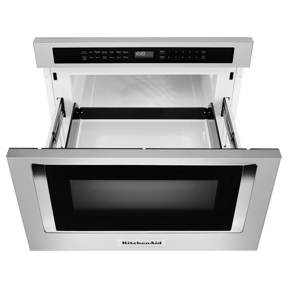 KitchenAid 23.87-in 1.2-cu ft 950 -Watt Microwave Drawer ( Stainless Steel ) Item #965231 |  Model #KMBD104GSS