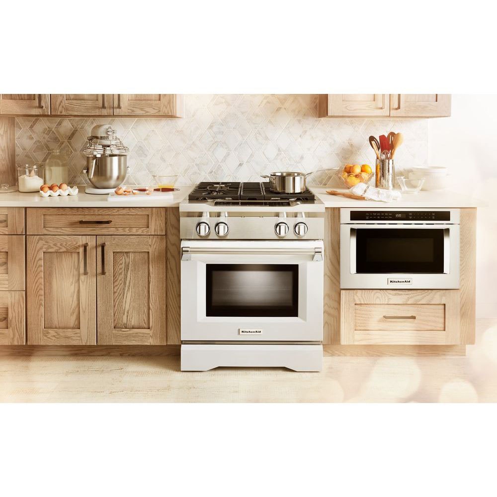KitchenAid 23.87-in 1.2-cu ft 950 -Watt Microwave Drawer ( Stainless Steel ) Item #965231 |  Model #KMBD104GSS