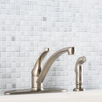 Delta Foundations Stainless Steel Single Handle Deck-mount Kitchen Faucet (Includes Deck Plate) (Includes Side Sprayer)