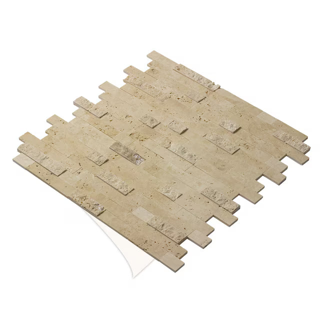 **PER PC** Limestone Stack 12x12 Peel & Stick Mosaic, SF170217,  10.55sf, 12pcs, 24lbs, FINAL PRICE: $3.99/sf, $47.88/bx + Tax