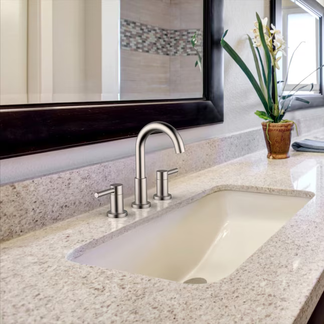 Alpine Reserve Harlow Brushed Nickel Widespread 2-handle WaterSense High-Arc Residential Handle Bathroom Sink Faucet with Drain, 67693W-6104 #702753 *JR2509, Retail: $Exclusive, FINAL PRICE: $59.99 + TAX