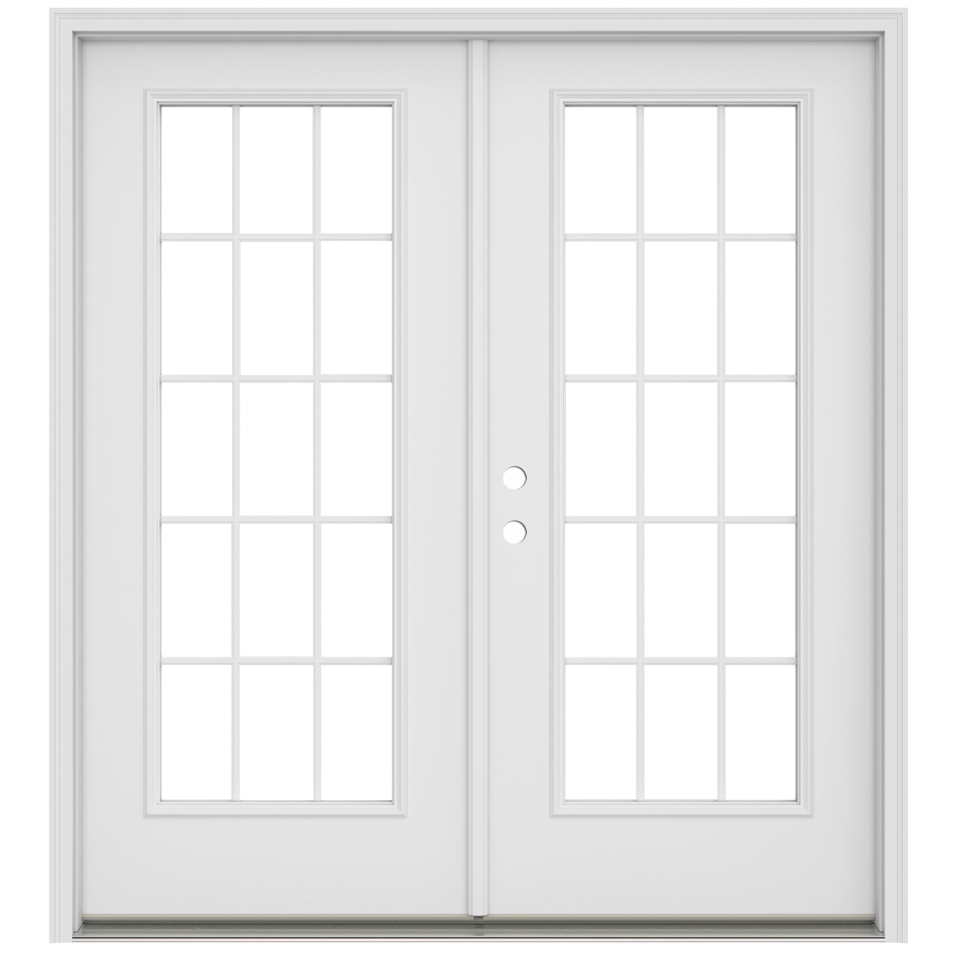 Steel Right-hand inswing French Patio Door with Low-E Glass with Grilles (Brickmould Included)