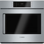 Bosch Benchmark Series 30-in Single Electric Wall Oven True Convection Self-cleaning (Stainless Steel)