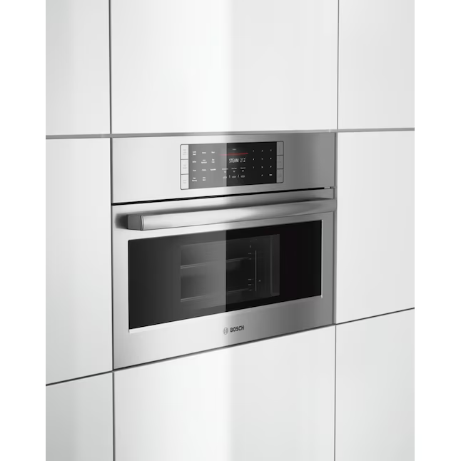 Bosch Benchmark Series 30-in Single Electric Wall Oven True Convection Self-cleaning (Stainless Steel)