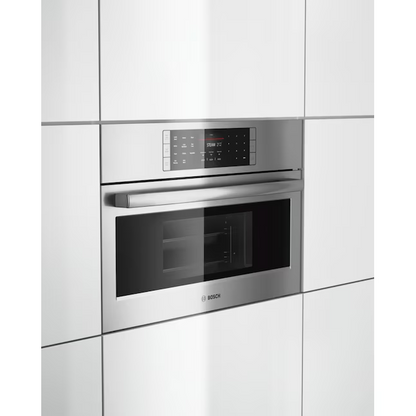 Bosch Benchmark Series 30-in Single Electric Wall Oven True Convection Self-cleaning (Stainless Steel)