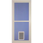 LARSON Tradewinds Pet Door 32-in x 81-in Almond Full-view Retractable Screen Aluminum Storm Door, Larson Storm Pet Door, 14679081 *JR24-7, MSRP: $434.56, Final Price: $249.99 +Tax