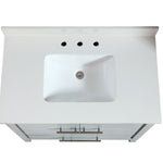 Riley 37 in. Vanity Combo in Sea Salt Gray with White Engineered Stone Top, CLEARANCE PRICE: $399.99 + TAX