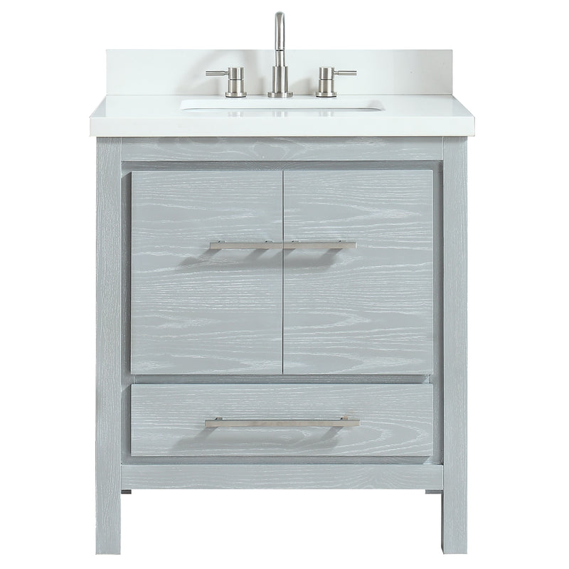 Riley 31 in. Vanity Combo in Sea Salt Gray with White Engineered Stone Top, CLEARANCE PRICE: $459.99 + TAX