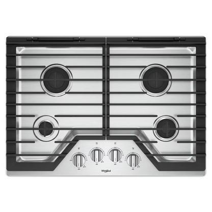 Whirlpool 30-inch 4 Burners Gas Cooktop with EZ-2-Lift™ Hinged Cast-Iron Grates