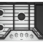 Whirlpool 36-in 5 burners Stainless steel Gas Cooktop (Griddle Included), WCG97US6HS00, FINAL PRICE: $799.99 + TAX
