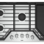 Whirlpool 36-in 5 burners Stainless steel Gas Cooktop (Griddle Included), WCG97US6HS00, FINAL PRICE: $799.99 + TAX