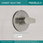 Peerless Xander Brushed Nickel 3.25-in Universal Bathtub/Shower Trim Ring ( Valve Only )