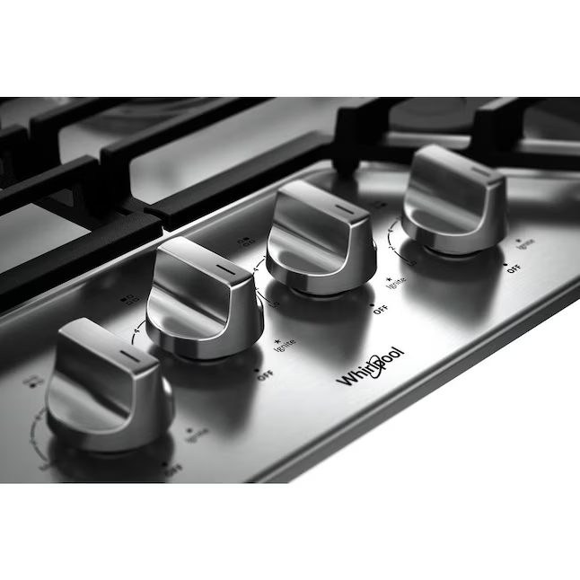 Whirlpool 30-inch 4 Burners Gas Cooktop with EZ-2-Lift™ Hinged Cast-Iron Grates