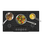 Bosch 800 Series 36-in 5 Burners Black Gas Cooktop