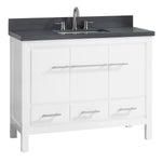 Riley 43 in. Vanity Combo in White with Gray Quartz Top, CLEARANCE PRICE: $469.99 + TAX