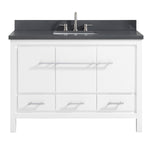 Riley 49 in. Vanity Combo in White with Gray Quartz Top, CLEARANCE PRICE: $689.99 + TAX