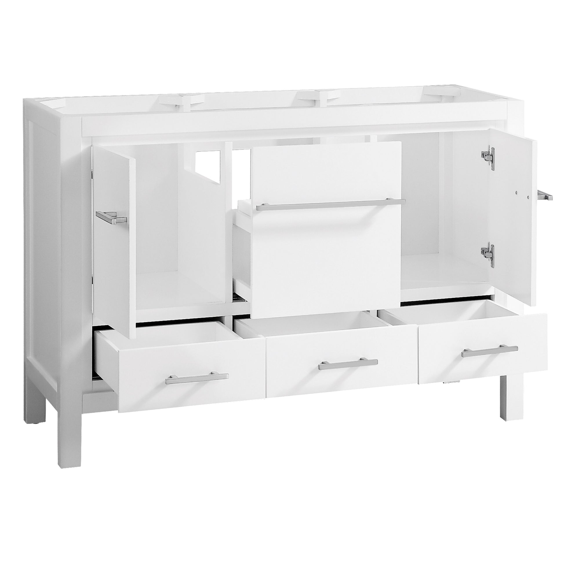 Riley 49 in. Vanity Combo in White with Gray Quartz Top, CLEARANCE PRICE: $689.99 + TAX [FBM-198]