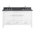 Riley 61 in. Vanity Combo in White with Gray Quartz Top, CLEARANCE PRICE: $799.99 + TAX