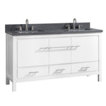Riley 61 in. Vanity Combo in White with Gray Quartz Top, CLEARANCE PRICE: $799.99 + TAX