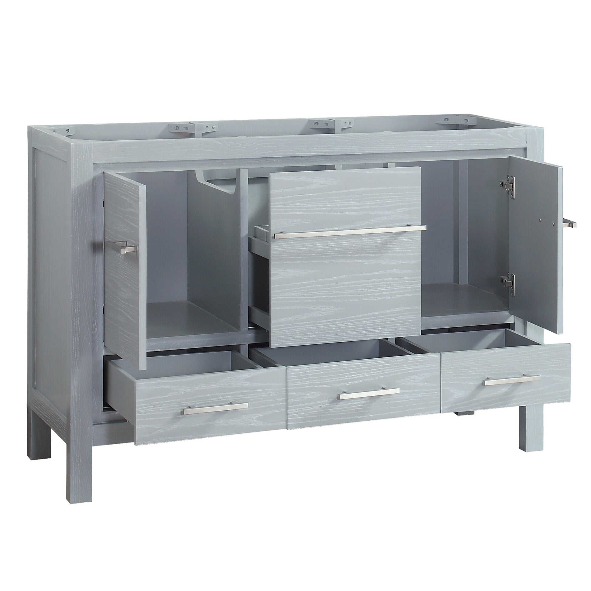 Riley 49-IN Vanity Combo in Sea Salt Gray with White Engineered Stone Top
