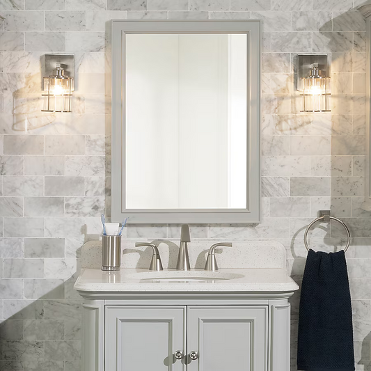 Alpine Reserve Wrightsville 22-in x 30-in Framed Bathroom Vanity Light Gray Mirror, 1116MR-22-242, FINAL PRICE: $39.99 + Tax
