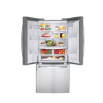 LG Standard-Depth 21.8-cu ft 3-Door French Door Refrigerator with Ice Maker with Water Dispenser ( Stainless Steel ) ENERGY STAR Certified, LFDS22520S  *HD2507, Retail: $2,399.00, FINAL PRICE: $1,099.99 + TAX