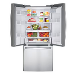 LG Standard-Depth 21.8-cu ft 3-Door French Door Refrigerator with Ice Maker with Water Dispenser (Stainless Steel), LFDS22520S/06 *JR2510, Retail: $2,399.00, FINAL PRICE: $1,199.99 + TAX
