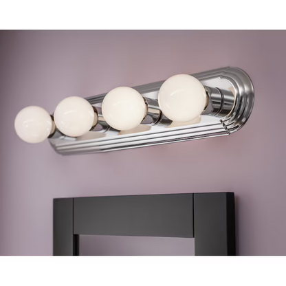 Project Source 24-in 4-Light Polished Chrome Traditional Vanity Light Bar, FV05-009   0024575 *HD2411, Retail: $19.98, FINAL PRICE: $11.99 + TAX