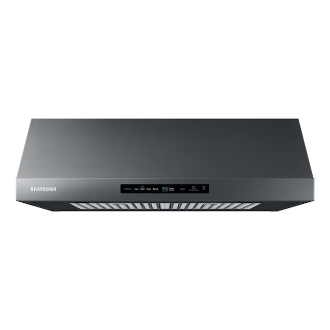 Samsung 30-in Convertible 600-CFM Fingerprint Resistant Black Stainless Steel Under Cabinet Range Hood with Charcoal Filter, NK30N7000UG *JR2401, MSRP: $1,299.00, Final Price: $699.00 + Tax