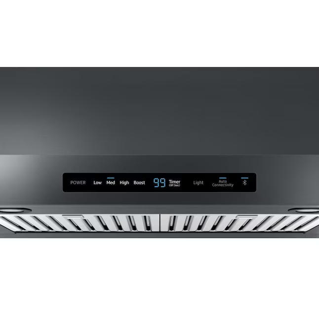 Samsung 30-in Convertible 600-CFM Fingerprint Resistant Black Stainless Steel Under Cabinet Range Hood with Charcoal Filter, NK30N7000UG *JR2401, MSRP: $1,299.00, Final Price: $699.00 + Tax