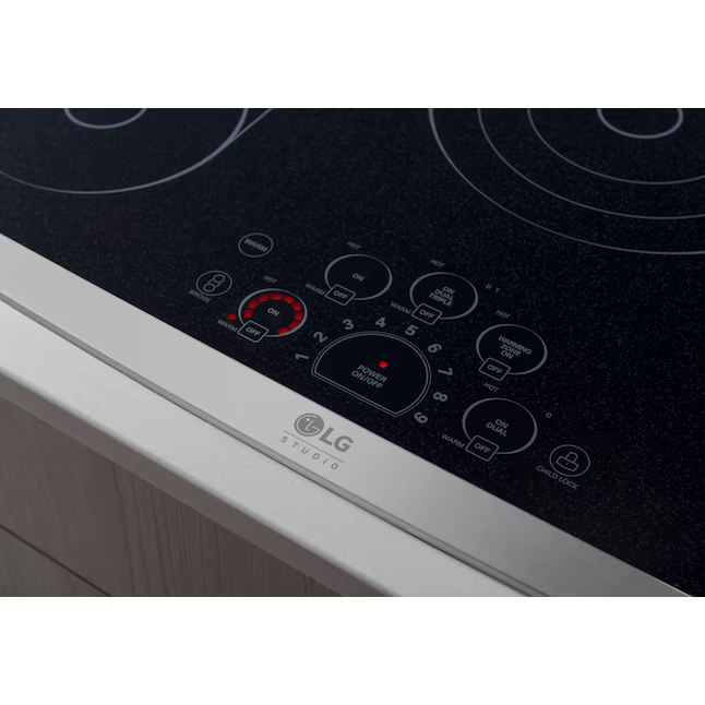 LG STUDIO 30-in 5 burners Smooth Surface (Radiant) Stainless Steel Electric Cooktop, LSCE305ST/03 *JR2508, Retail: $1,599.00, FINAL PRICE: $799.99 + TAX