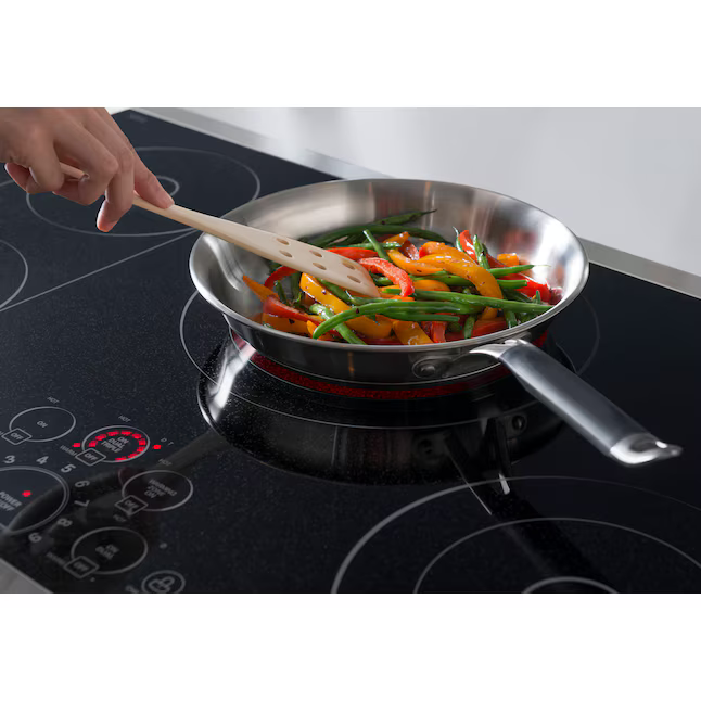 LG STUDIO 30-in 5 burners Smooth Surface (Radiant) Stainless Steel Electric Cooktop, LSCE305ST/03 *JR2508, Retail: $1,599.00, FINAL PRICE: $799.99 + TAX