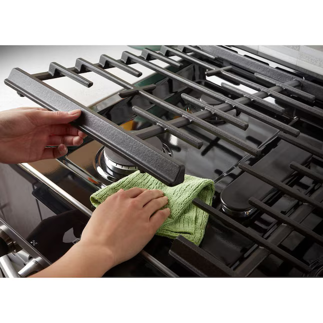 Whirlpool 30-in 5 burners 5.8-cu ft Air Fry Convection Oven Slide-In Natural Gas Range (Fingerprint Resistant Stainless Steel), WEG750H0HZ *HD2509, Retail: $2,399.00, FINAL PRICE: $939.99 + TAX