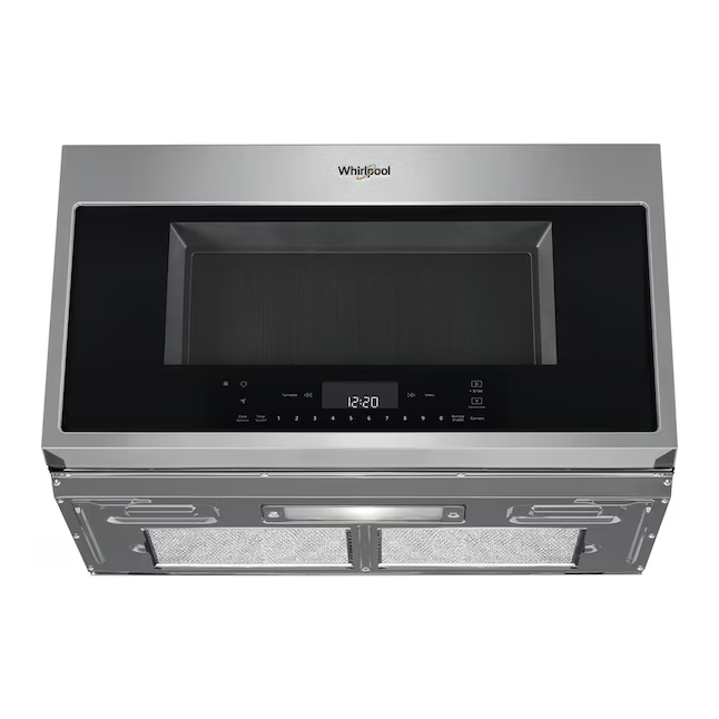 Whirlpool Smart Capable 1.9-cu ft 1100-Watt 29.938-in Over-the-Range Convection Microwave with Sensor Cooking (Fingerprint Resistant Stainless Steel)