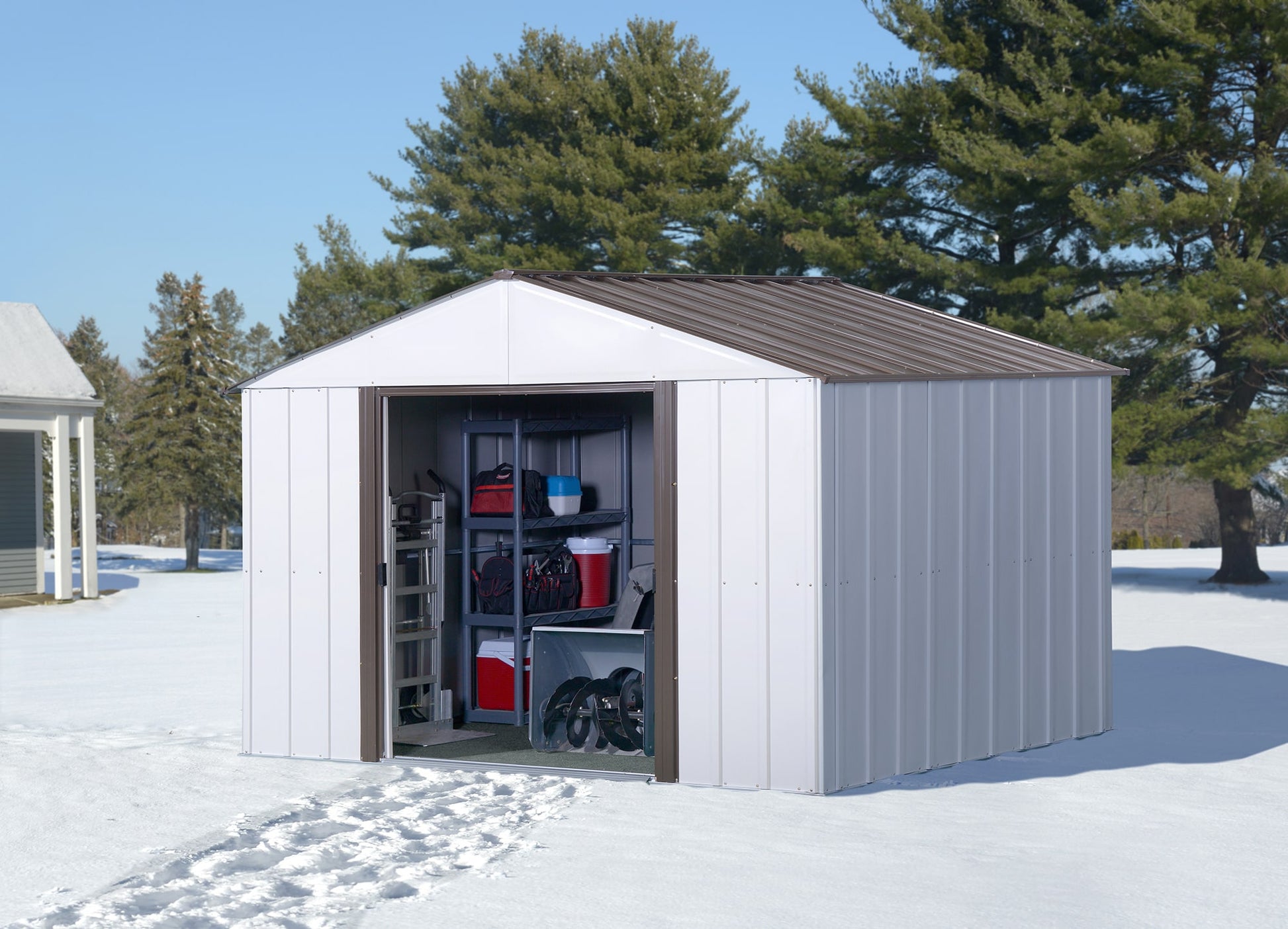 Arrow 10-ft x 8-ft High Point Galvanized steel Metal Storage Shed