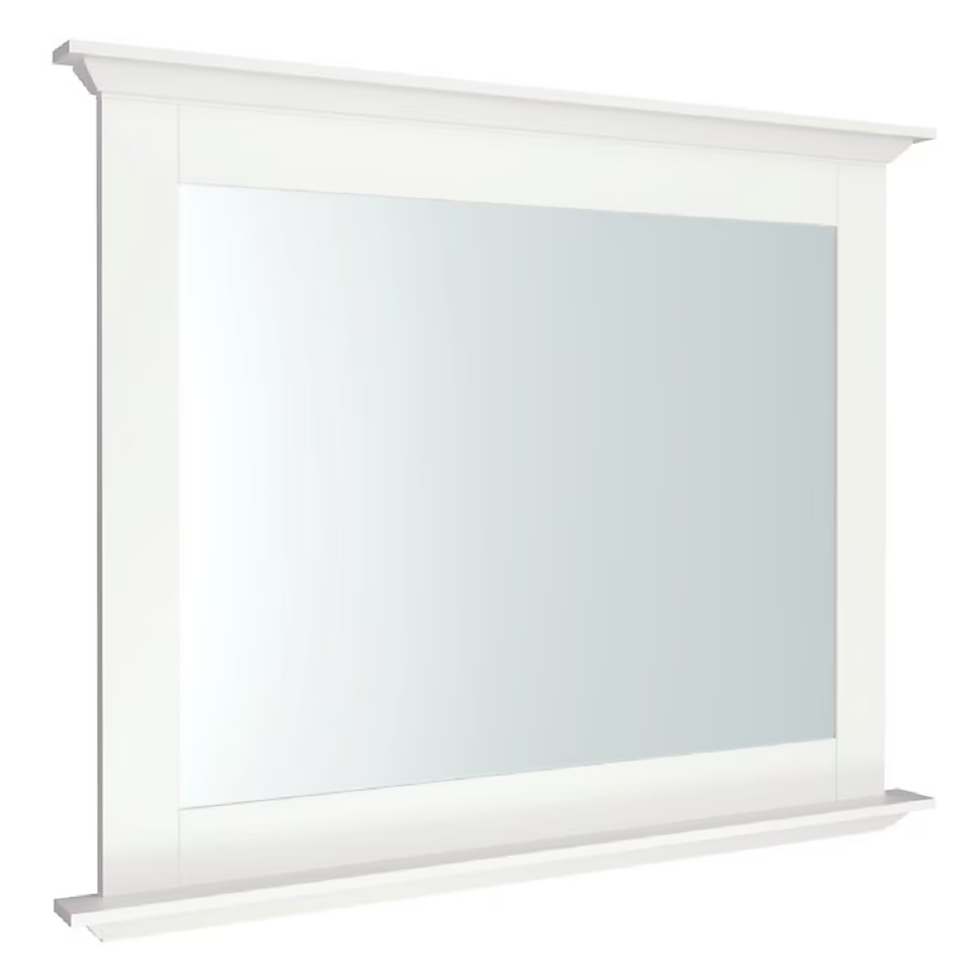Diamond NOW Palencia 42-in x 34-in Framed Rectangle Bathroom Vanity Mirror ( White ), 20R VM4234 #496581 *HD2505, FINAL PRICE: $79.99 + TAX