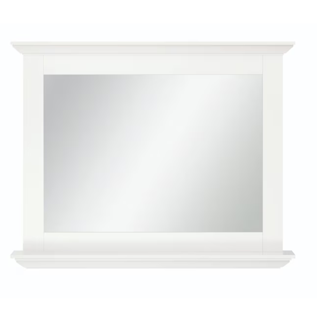 Diamond NOW Palencia 42-in x 34-in Framed Rectangle Bathroom Vanity Mirror ( White ), 20R VM4234 #496581 *HD2505, FINAL PRICE: $79.99 + TAX